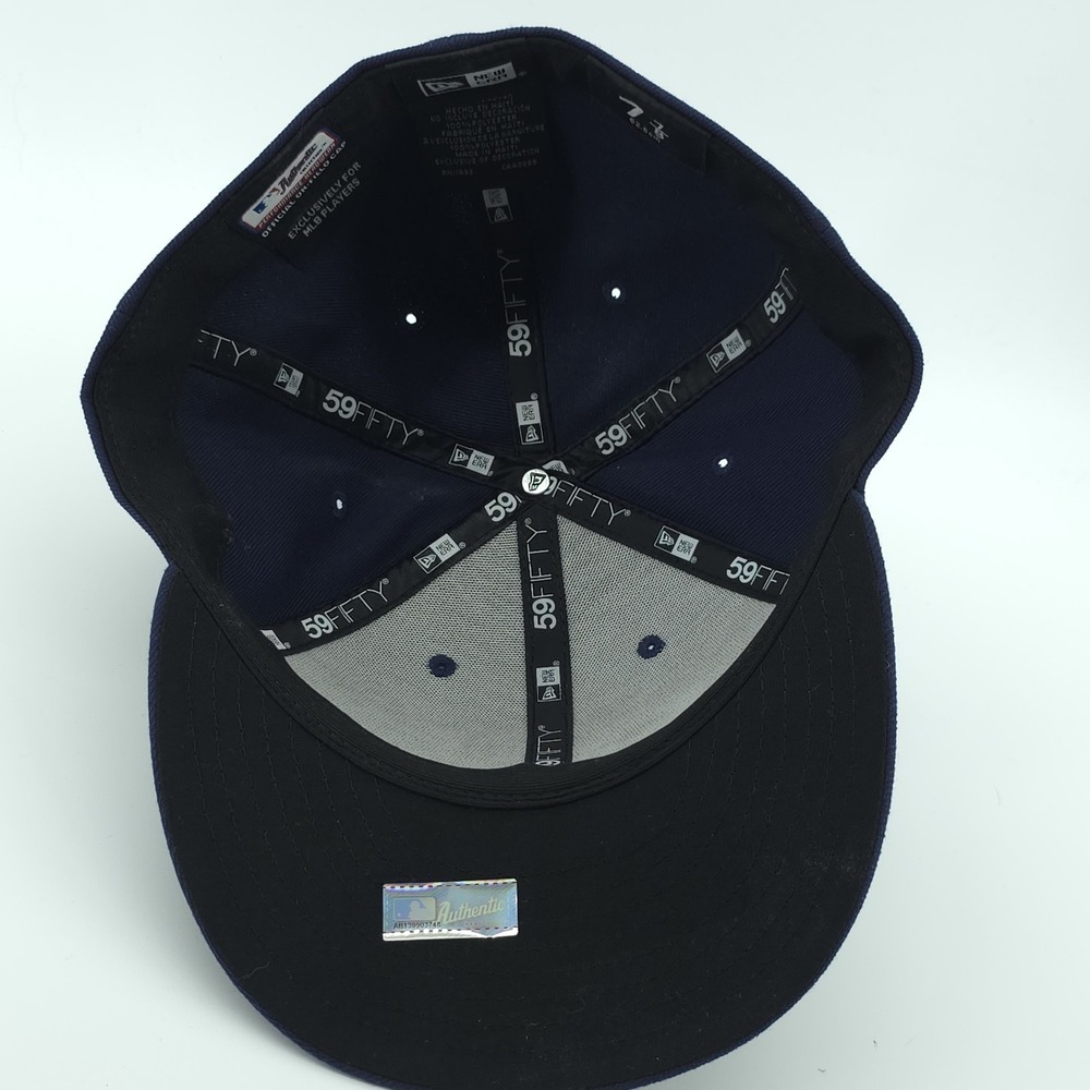 New Era 59Fifty Milwaukee Brewers Navy Blue Fitted‎  7 7/8 Low Profile Hat NEW - Picture 6 of 8